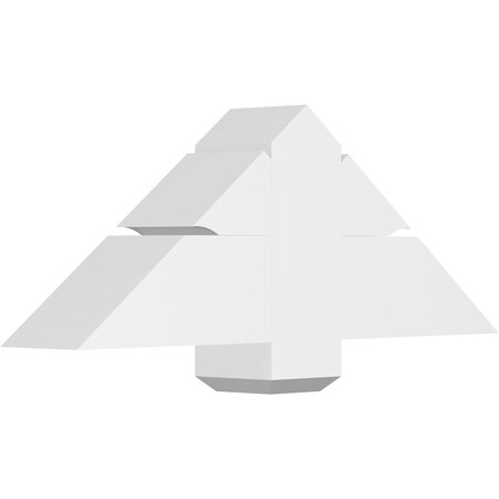 Ekena Millwork Redmond Architectural Grade PVC Gable Bracket, 36"W x 13 1/2"H x 6"D x 6"F, 9/12 Pitch GBP036X14X0606RED00